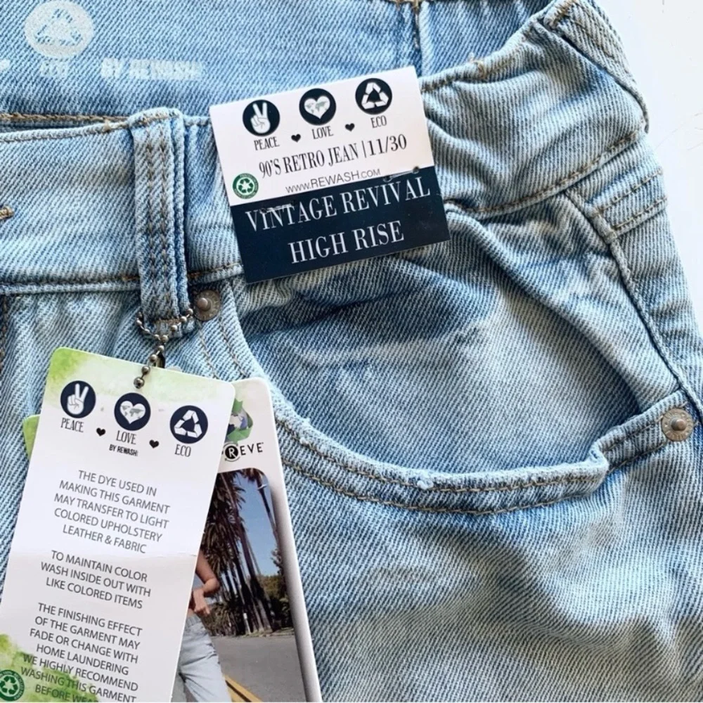 Rewash High Waist Jeans 11/30 13/31 New - Picture 3 of 13